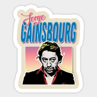 Serge Gainsbourg /\/\/\ 80s Aesthetic Tribute Design Sticker